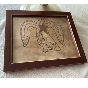 Kindred Spirits Primitive Sweet Land Of Liberty Framed Art